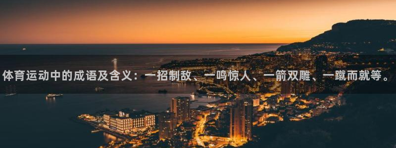 vsport体育在线官网：体育运动中的成语及含义：一招制敌、一鸣惊人、一箭双雕、一蹴而就等。